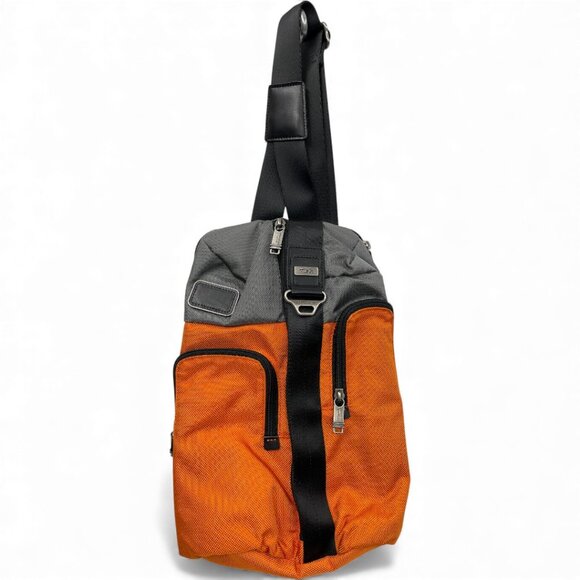 TUMI Alpha Bravo Monterey Sling Crossbody Orange Urban Commuter Light Travel Bag - Picture 1 of 12